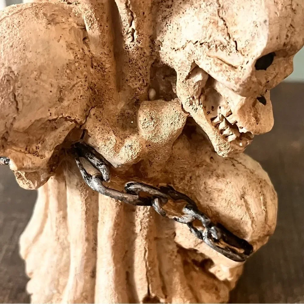 Halloween Skull Candlestick holders set of 2